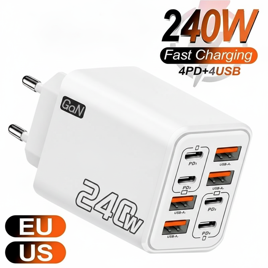 240W GaN Charging Hub — 8-in-1