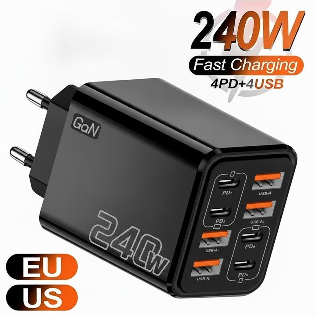 240W GaN Charging Hub — 8-in-1